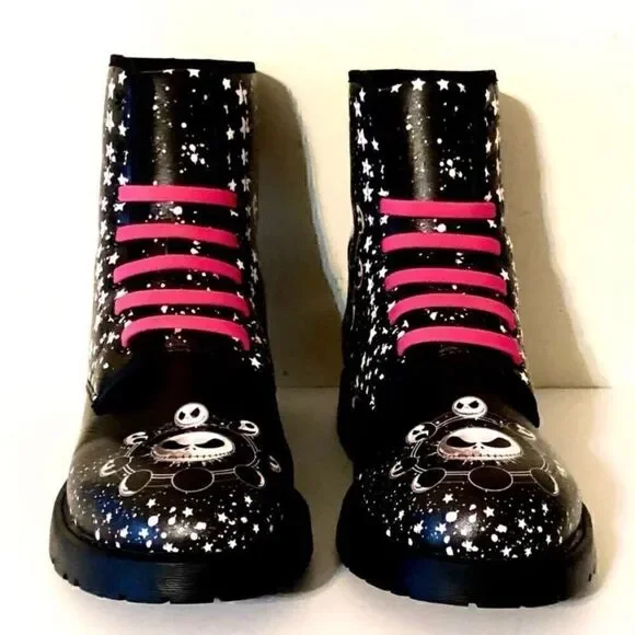 Nightmare Before Christmas Jack Skellington combat boots - Picture 3 of 9